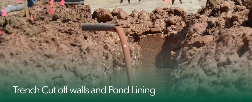 Trench cut-off wall construction using Amrfeo bentonite